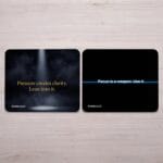 Motivational Mousepad Set of 2 - Focus & Deep Work Non-Slip Gaming & Office Desk Mats (8.5" x 7")