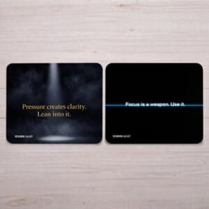 Motivational Mousepad Set of 2 - Focus & Deep Work Non-Slip Gaming & Office Desk Mats (8.5" x 7")