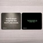 Motivational Mousepad Set of 2 - Work Ethic & Ownership Non-Slip Gaming & Office Desk Mats (8.5" x 7")