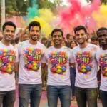 Kurta Faad Holi T-Shirt Combo (Pack of 5) – Polyester Sublimation Printed “Bura Na Maano Holi Hai” Festival Tees | Holi Special