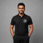 Custom Dark Poly Cotton Polo T-Shirt Printing | DTF Print