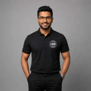 Custom Dark Poly Cotton Polo T-Shirt Printing | DTF Print