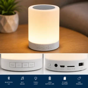Personalized Bluetooth Speaker with LED Lamp