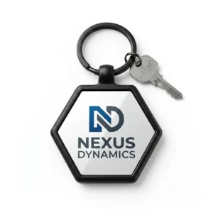 Customized Plastic Keyring with Metal Sheet – Personalized Photo Keychain
